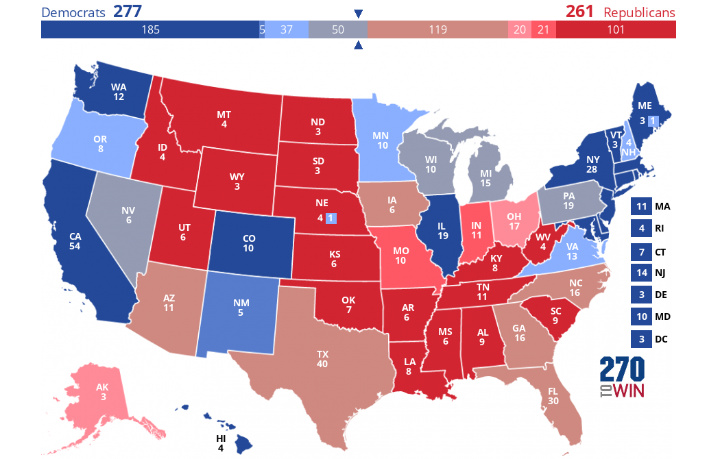 270toWin - 2024 Presidential Election Interactive Map